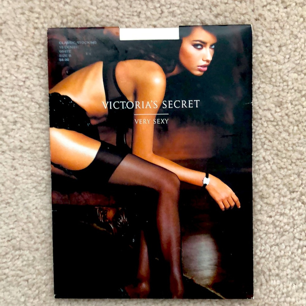 Victoria’s Secret Very Sexy classic stocking in white, size B